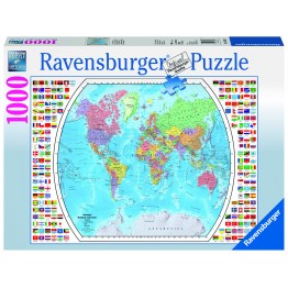 Puzzle Harta Politica a Lumii, 1000 piese Ravensburger