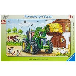 Puzzle Tractor la ferma, 15 piese Ravensburger