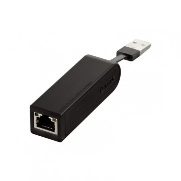 Placa de retea externa D-Link DUB-E100 , USB 2.0 , 10/100 Mbps , Negru
