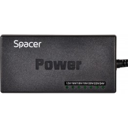 Incarcator laptop Spacer SPAL-LAP-UNIV, universal, 8 tipuri de mufe, negru