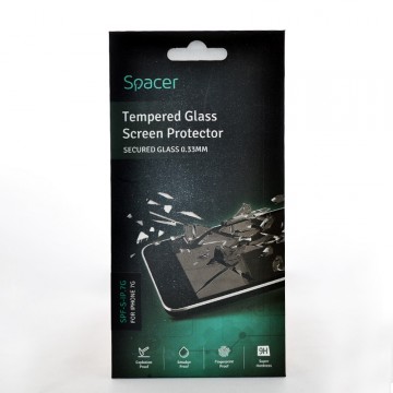 Folie protectie display Spacer , pentru iPhone 7 , Sticla securizata