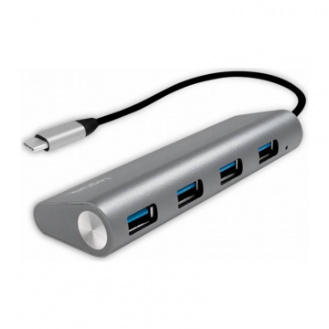 HUB USB Logilink UA0309, USB 3.0 x4, Argintiu