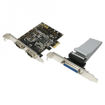 Adaptor Logink de la PCI-Express la 2x Serial 1+ Paralel D9Sub PC0033