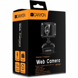 Camera web Canyon CNE-CWC1 , HD 1.3 MP , Snapshot , Microfon , Negru