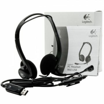 Casti Logitech PC Headset 960 , USB , Peste cap , Negru