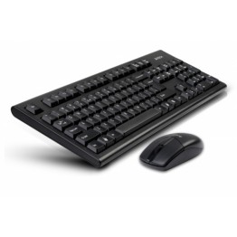 Kit mouse tastatura A4Tech 3100N , Fara fir , Negru