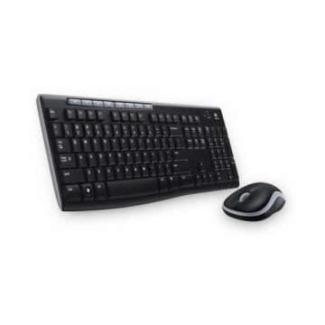 Kit mouse tastatura Logitech Multimedia Combo MK270 , Fara Fir , USB Receiver , Negru
