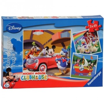 Puzzle Clubul lui Mickey Mouse, 3x49 piese Ravensburger