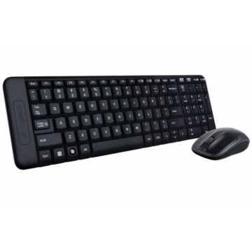 Kit mouse si tastatura Logitech Combo MK220 , Wireless , USB Receiver , Negru